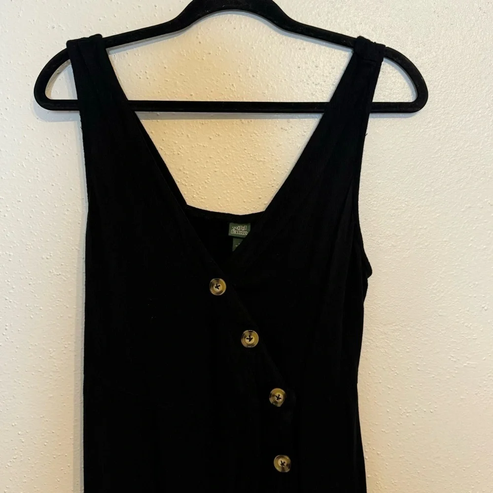 Wild Fable Black Button-Up Midi Dress – Size M - Picture 2 of 6